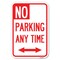 Signmission No Parking Anytime with Bidirectional Arrow Heavy-Gauge Aluminum Sign, 12" x 18", A-1218-23777 A-1218-23777 - alternate 1